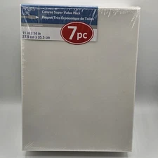 Artist’s Loft Canvas Super Value Pack 11x14 7pc White Stretched Blank Canvases 