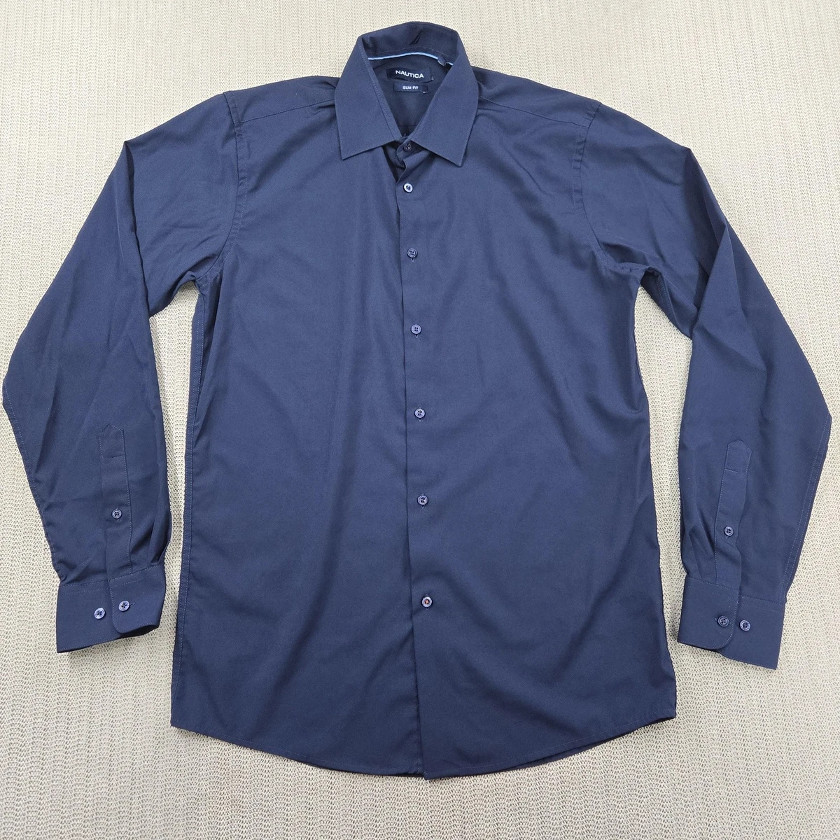 Nautica Blue Slim Dress Shirts for Men for sale | eBay