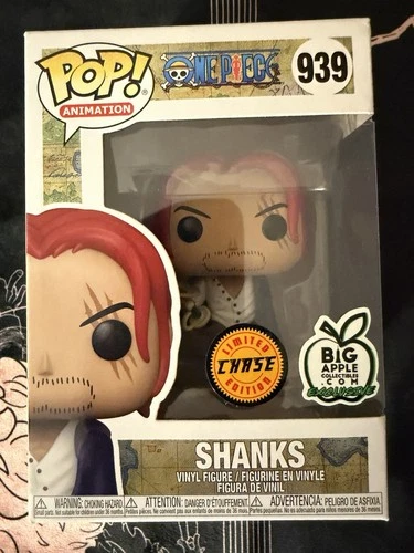 Funko Pop Animation #939 One Piece Shanks CHASE Big Apple Exclusive Box Damage