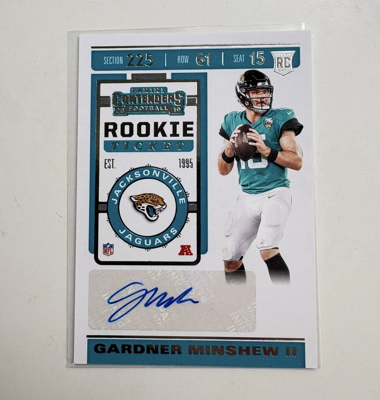 2019 Contenders GARDNER MINSHEW II Rookie Ticket Auto RC #186