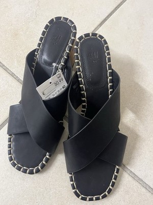 Damen Sandalen Schwarz Von H&M Neu Mit Etikett