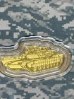 Gold Tank US Army 1/1000 oz .999 Fine Gold Bullion Eagle Art Bar with COA Card
