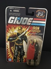 GI JOE 25th ANNIVERSARY IRON GRENADIER LEADER DESTRO 3.75  FOIL CARD  NEW