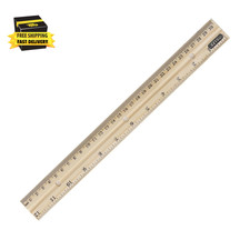 Wooden Ruler   Single Metal Edge Drafting Ruler for Measuring, Drawing  Craftin