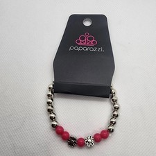 NWT Paparazzi Starlet Shimmer Pink Mini Flower Stretchy Bracelet
