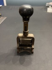 Antique Bates Numbering Machine Style E 5-Wheel   Working   Orange NJ USA