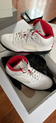 Jordan Air Jordan 5 Retro Fire Red White/Red/Black Mid Top DA1911-102 Size 13