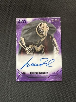 2025 Topps Star Wars Matthew Wood As General Grievous Auto Purple /10 A313