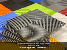 £2.79 Per Tile - Modular Vented Interlocking Flooring Tiles For Garage Showroom