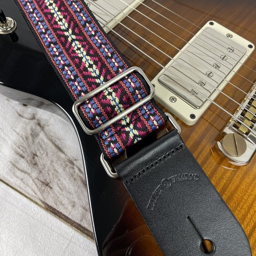 Walker & Williams H-19-M Vintage Series Strap Red, Blue & Cream Yucatan Weave - Picture 8 of 10