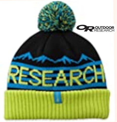 OUTDOOR RESEARCH Logo Bommel Ski Beanie Powder Town weich Acryl schnelltrocknend warm