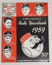 MLB 1959 CINCINNATI Reds REDLEGS Official Baseball YEARBOOK Joe NUXHALL