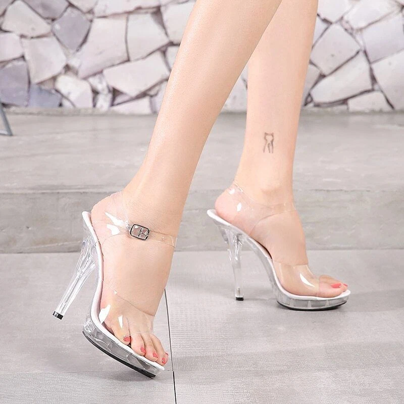 Clear stripper heels clearance