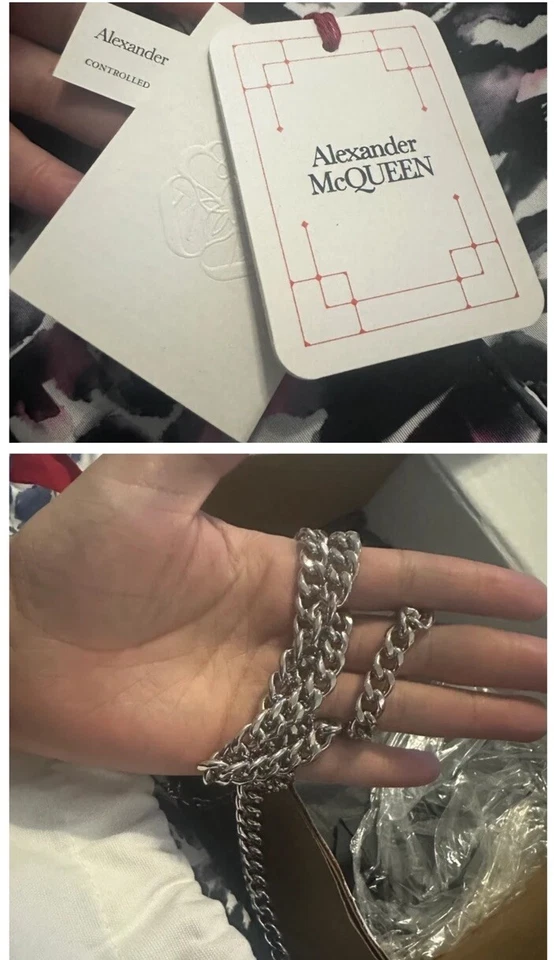 NUEVO Bolso de Hombro Alexander McQueen Calavera Graffiti Nylon Foto 3 de 4