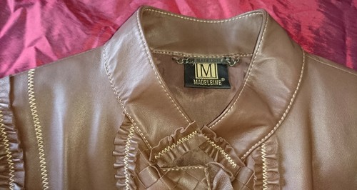 ORIGINAL MADELEINE EXTRAVAGANTE NAPPALEDERJACKE MIT AUFWENDIGEM FLECHTLEDER LEDE - Bild 3 von 12