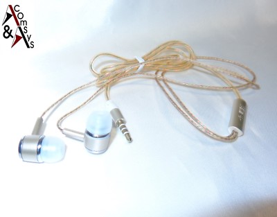 0 1/8in Headphones in-Ear Plugs MP3 Stereo Gold Contacts Go