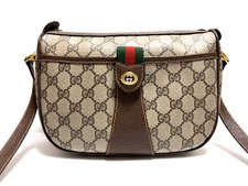 Vintage GUCCI Shoulder Bag Sherry Line GG leather Auth