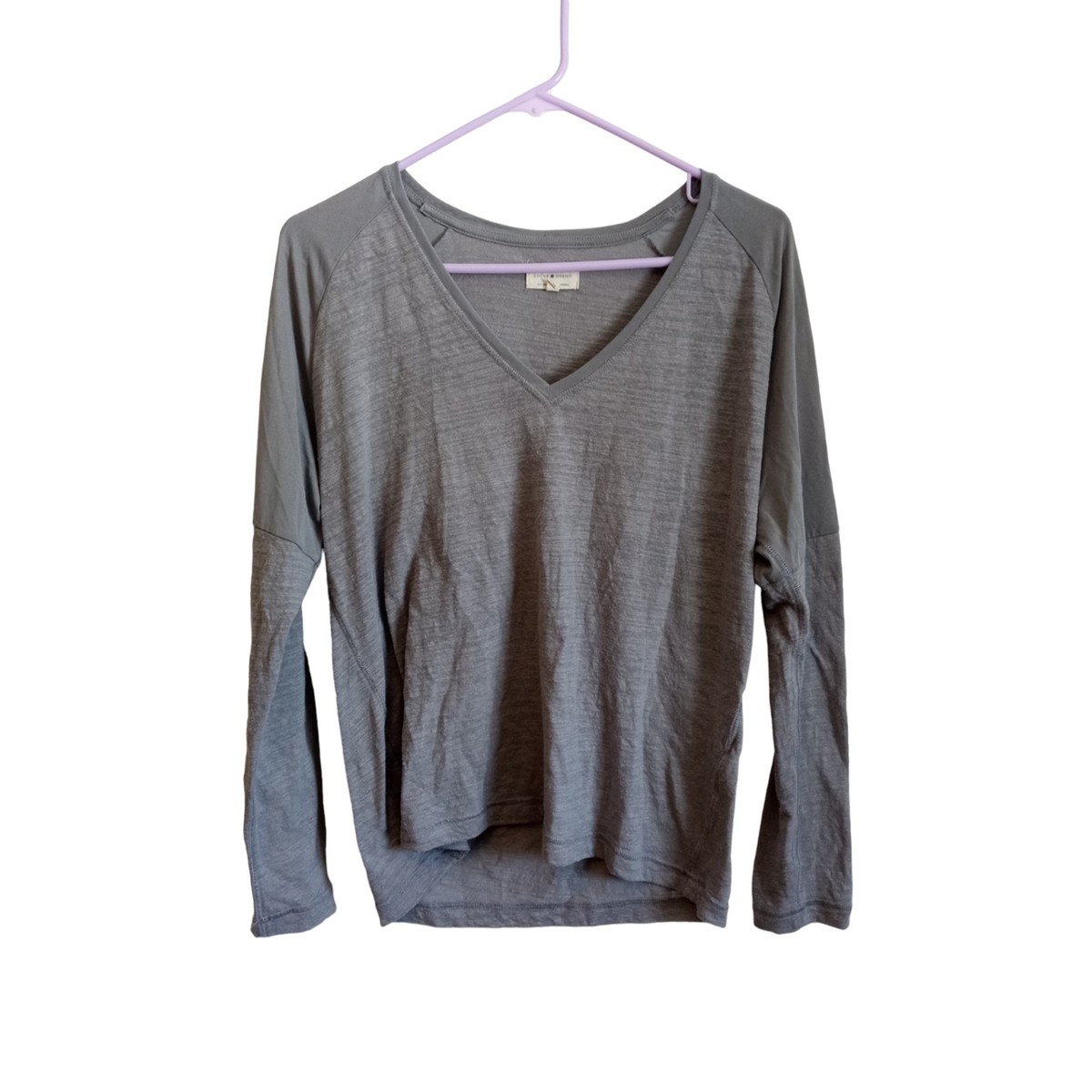ラッキー Lucky Brand grey long sleeve basic tee | eBay