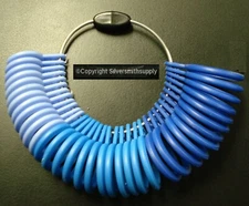 RING GAUGE solid steel and acrylic 36 ring sizes US Euro jeweler ring tools T071