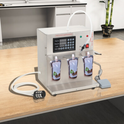 45W High Accuracy Spout Pouch Filling Machine 6 Head Automatic Hot Liquid Filler
