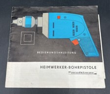 DDR Bedienungsanleitung Bohrmaschine Multimax #KA218