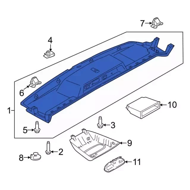 Conjunto de compartimento original Ford Transit 2021-2025 estiba MK4Z-61115A00-BE Foto 4 de 4