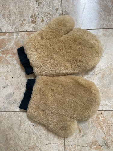 Sheepskin Horse / Animal Grooming Mitts, 2 Avail - Sold Individually or Bundle