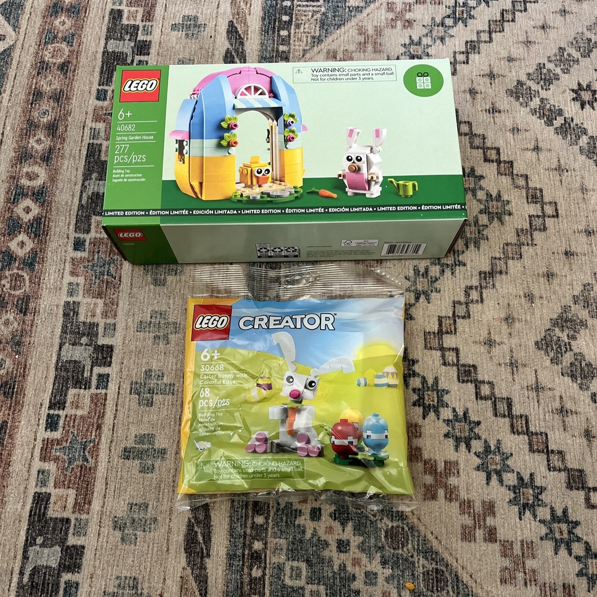 LEGO Spring Garden House 40682 and LEGO Easter Bunny w/ Color Eggs