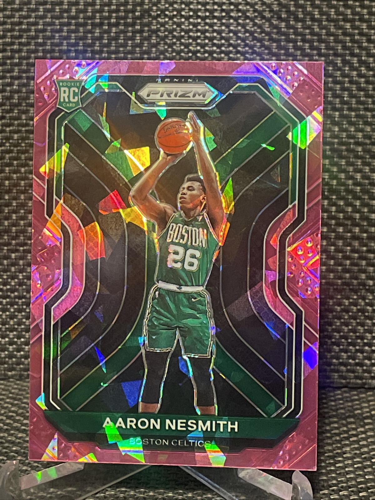 2020-21 Prizm Basketball Aaron Nesmith Pink Cracked Ice Prizm Rookie card #282