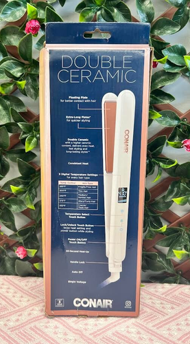 Conair Double Ceramic Digital Flat Iron, 1-inch. Some Box Damage But New! - Picture 7 of 7