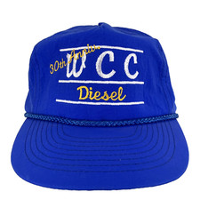 Vtg WCC Diesel Truck Show Hat 30th Logo Snap Back Trucker Baseball Farming Cap