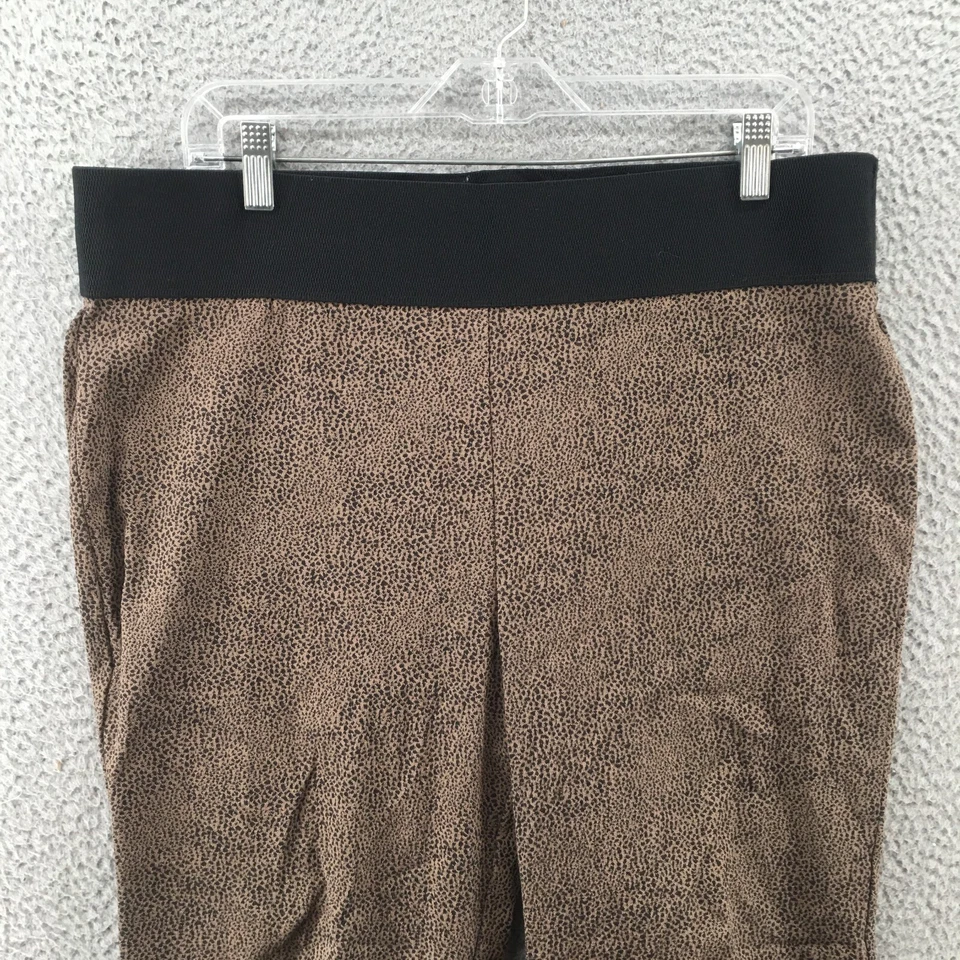 Soft Surroundings Leggings Womens XL Brown Animal Print Elastic Waist 2AB10 - Image 2 of 4