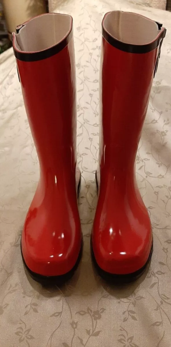 rain boot red