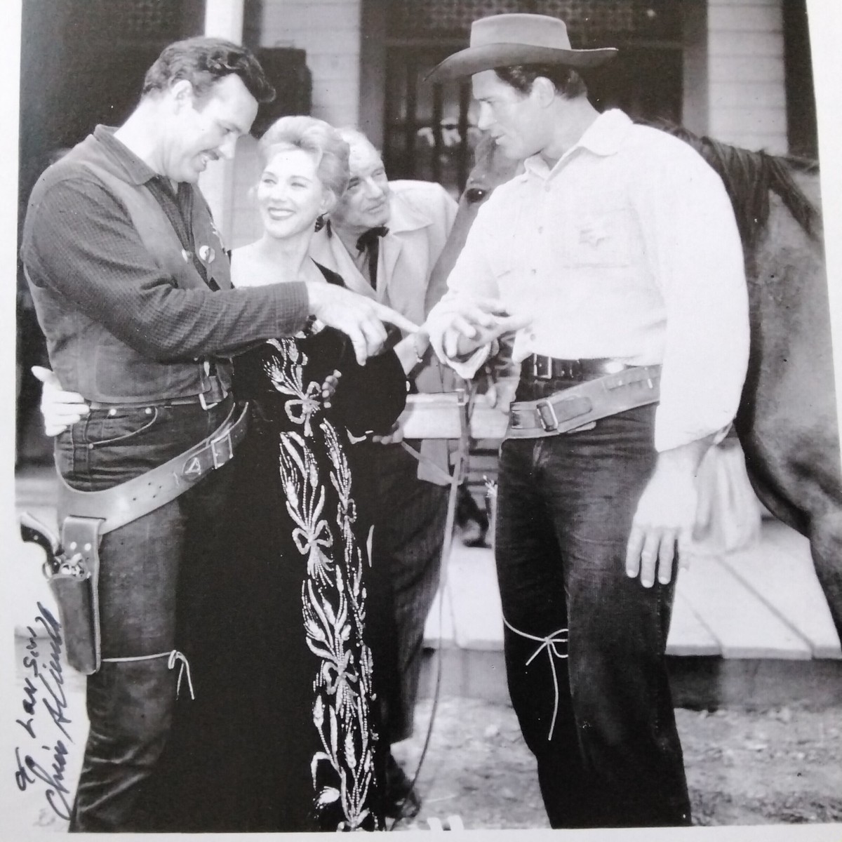Chris Alcaide SIGNED Photo 60s Movie TV Actor Lawman Annie Oakley