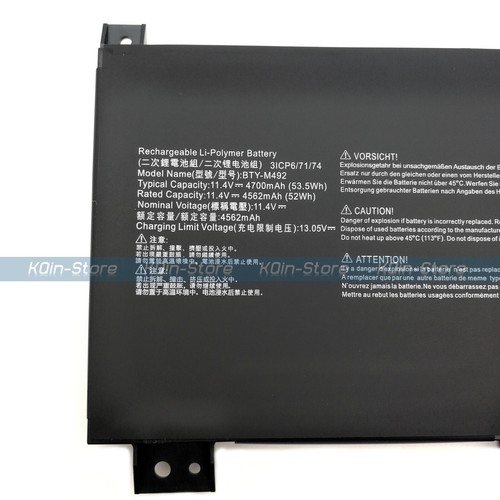 Genuine BTY-M492 Battery for MSI Pulse GL66 GL76 Katana GF66 Sword 15 A11U WF66 - Picture 3 of 7