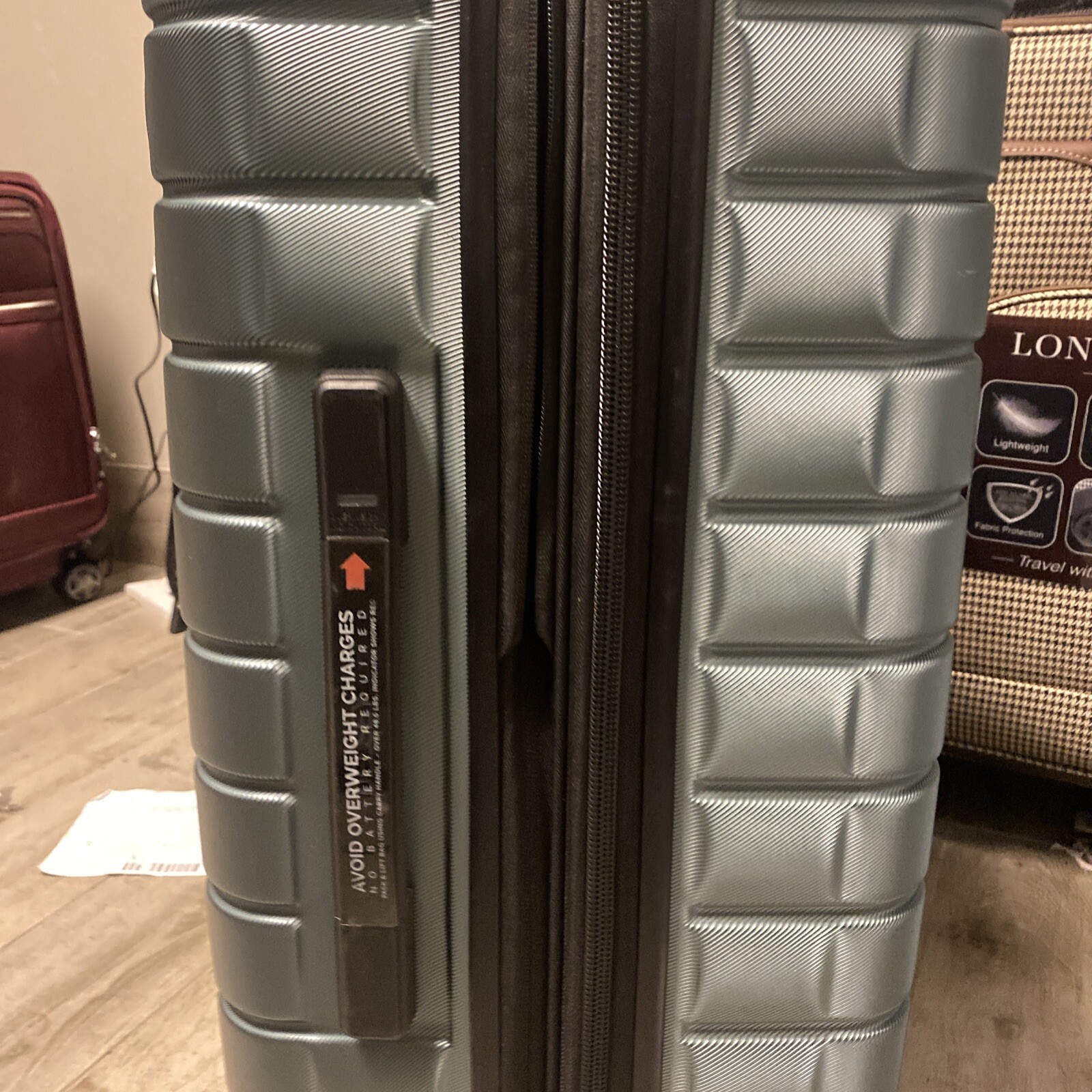 Delsey Paris Hardside Spinner large Luggage  SIZE 29": SILVER PINE green