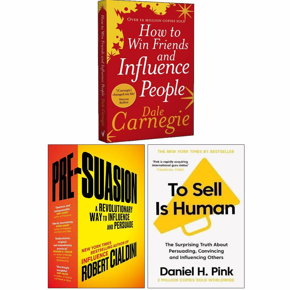 Pre-Suasion,To Sell is Human,How to Win Friends 3 Books Collection Set NEW