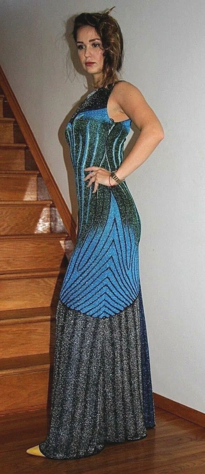 Missoni Metallic Knit Sleeveless Long Dress/ Gown sz US 4-6 /EU 40 Mad - Image 3 of 4