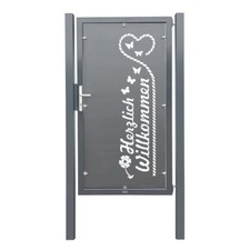 Design Tor Gartentor Toranlage Blechtor Sichtschutz Tore Tür Gartenzaun Zaun