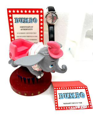 Disney Theme Park Dumbo Elephant Wrist Watch w/ Figurine Limited Edition 2000