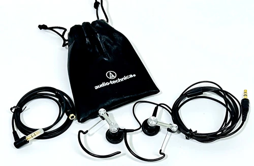 Genuine Audio-Technica ATH-EC7 GM Ear-bud/clip-on Hybrid Headphones NEW/NOS!!