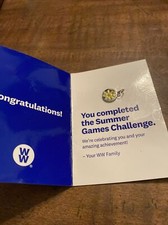 WW Weight Watchers 2019 Ready Set Summer Challenge Charm NEW With Event Card
