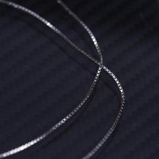 30  1mm, vintage Italian sterling silver 925 box chain necklace