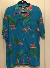 Vintage 1980's Short Sleeve Hawaiian Shirt Size L Made In The USA NWT