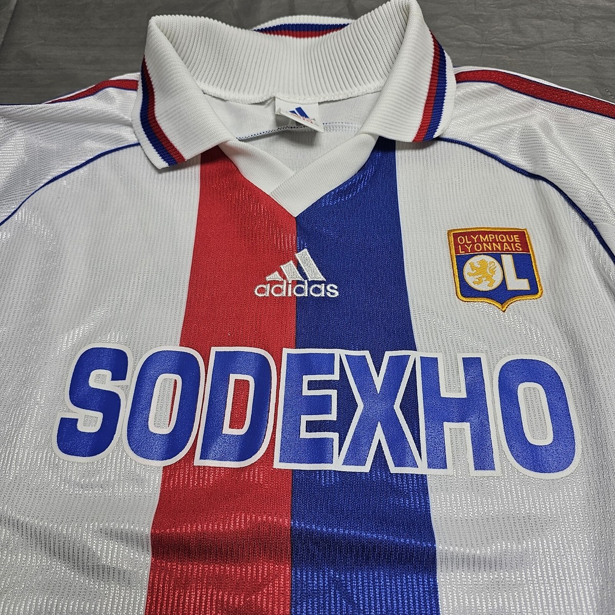 RARE Vintage Adidas Olympique Lyonnais Lyon 1998 1999 Soccer RARE Vintage Adidas Olympique Lyonnais Lyon 1998 1999 Soccer