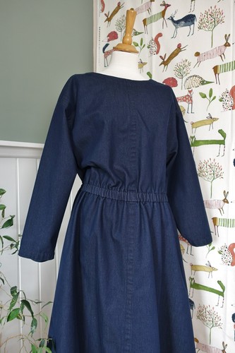 KIN by JOHN LEWIS Dark blue Cotton blend denim look dress size 14 - Picture 7 of 10