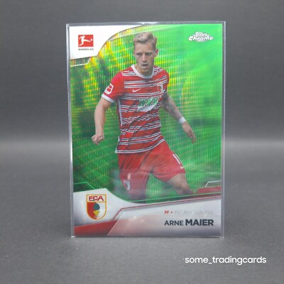Topps Bundesliga Chrome 2022/23 Arne Maier FC Augsburg Green Wave   /99