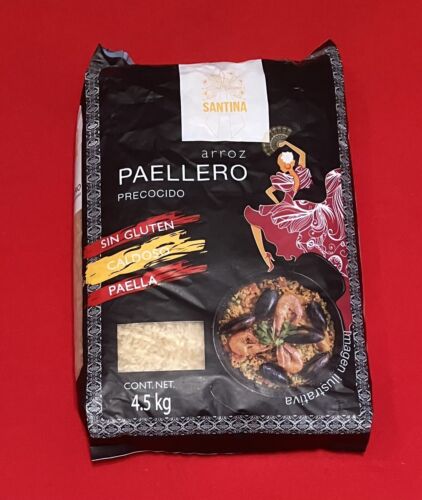 SANTINA Paella Rice. Gluten Free. 4.5 KG/9.9 Pounds. Product of Italy.