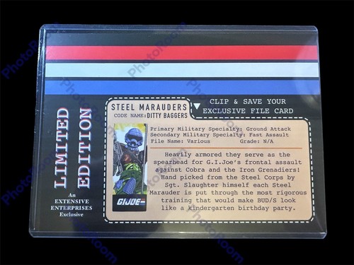 Steel Brigade Marauders Custom GI Joe Black Major 1987 Vintage Style w/Filecard - Picture 6 of 6