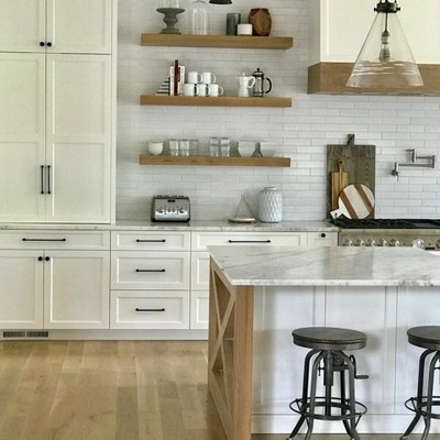 Pottery Barn Rustic Shelf 4 Ft Vintage Spruce Modern Kitchen